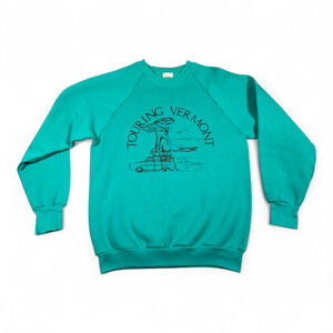 Vintage Fruit of the Loom Teal Sweatshirt